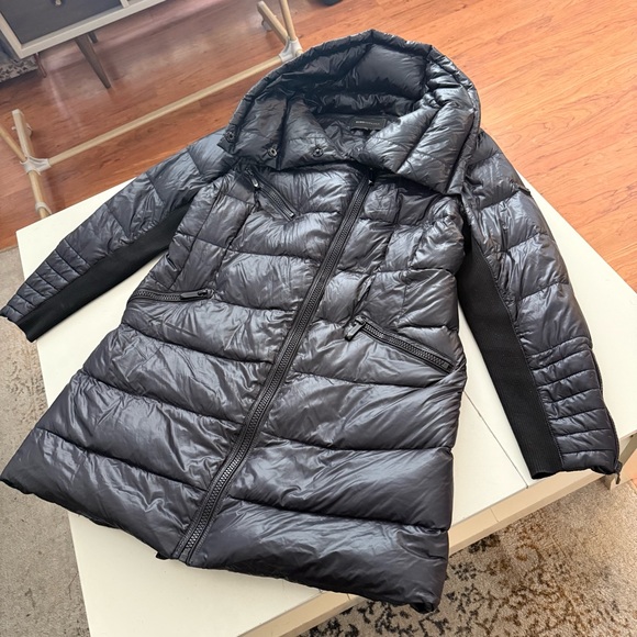 BCBGMAXAZRIA Black Quilted Puffer Jacket Minimalist Quite Luxury Chic Minimalist - Picture 2 of 6